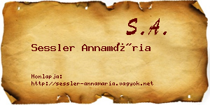 Sessler Annamária névjegykártya